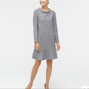 NWT J. Crew Black & White Gingham Dress Size S